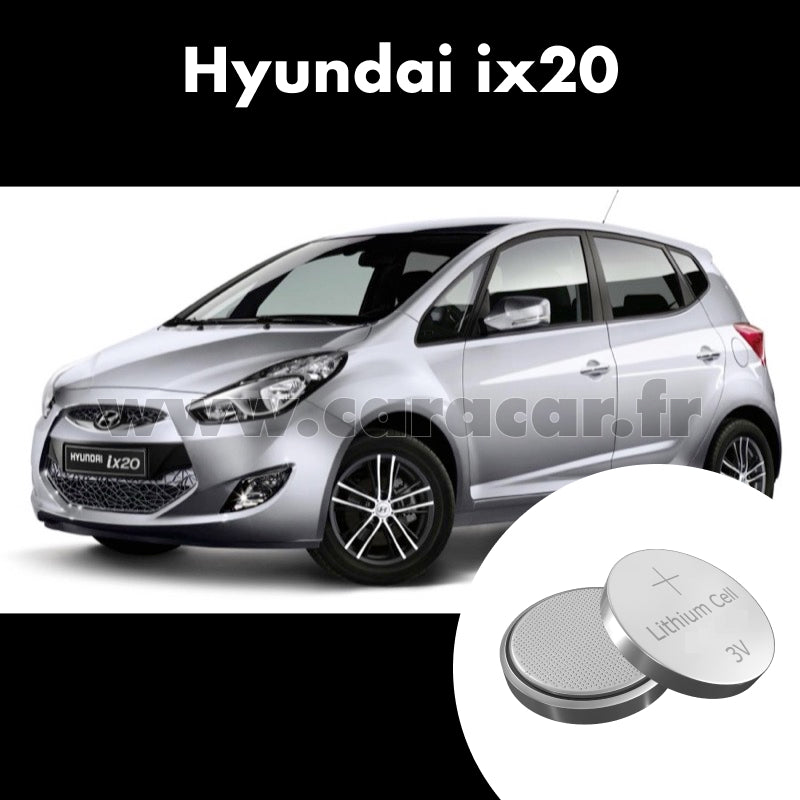 Pile clé Hyundai ix20 1 generation (2010/2015). Pile de remplacement pour clé de voiture. Batterie de clé de voiture. 