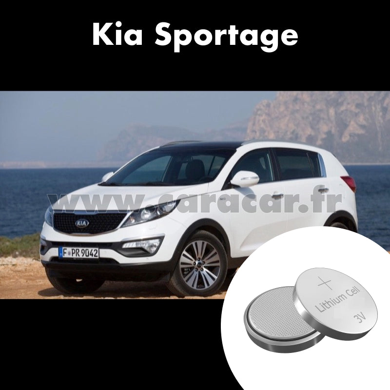 Pile clé Kia Sportage 3 generation [restyling] (2014/2015). Pile de remplacement pour clé de voiture. Batterie de clé de voiture. 