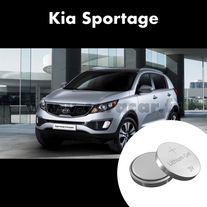 Pile clé Kia Sportage 3 generation (2010/2014). Pile de remplacement pour clé de voiture. Batterie de clé de voiture. 