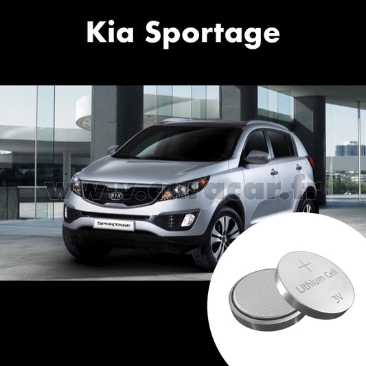 Pile clé Kia Sportage 3 generation (2010/2014). Pile de remplacement pour clé de voiture. Batterie de clé de voiture. 