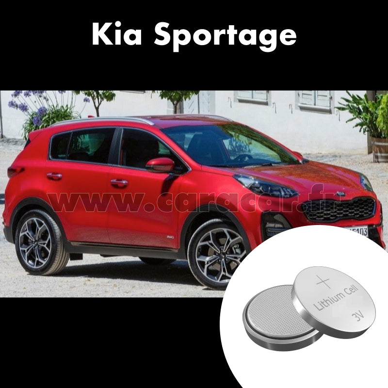 Pile clé Kia Sportage 4 generation [restyling] (2018/2022). Pile de remplacement pour clé de voiture. Batterie de clé de voiture. 
