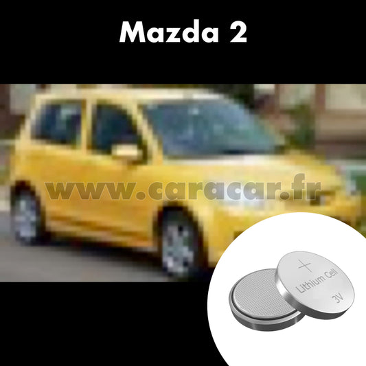 Pile clé Mazda 2 DE (2007/2010). Pile de remplacement pour clé de voiture. Batterie de clé de voiture. 