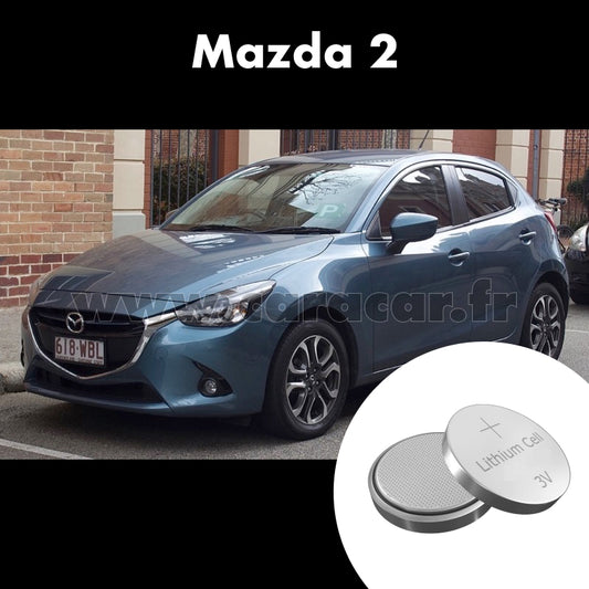 Pile clé Mazda 2 DY (2003/2005). Pile de remplacement pour clé de voiture. Batterie de clé de voiture. 