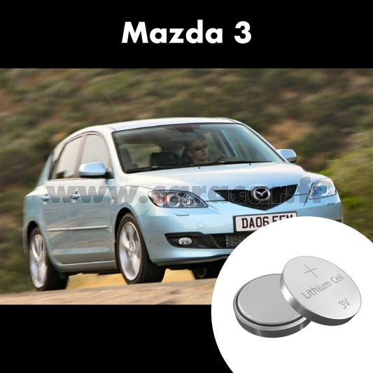 Pile clé Mazda 3 BK [restyling] (2006/2009). Pile de remplacement pour clé de voiture. Batterie de clé de voiture. 