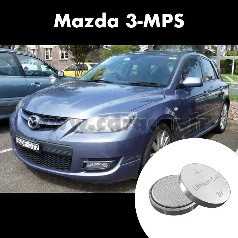 Pile clé Mazda 3 MPS BK (2006/2008). Pile de remplacement pour clé de voiture. Batterie de clé de voiture. 