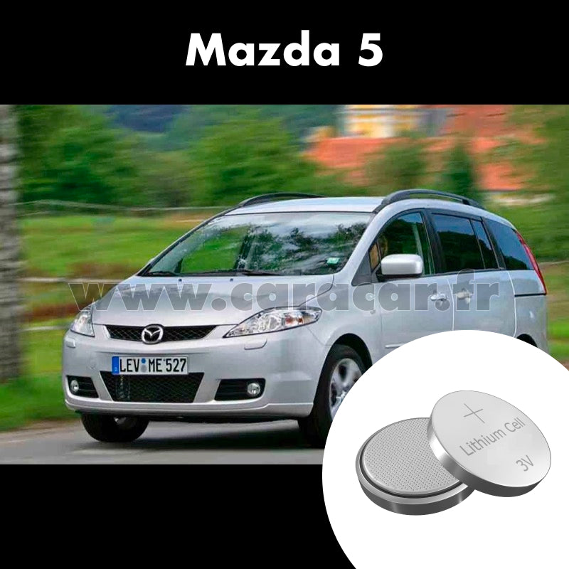 Pile clé Mazda 5 CR [restyling] (2007/2010). Pile de remplacement pour clé de voiture. Batterie de clé de voiture. 