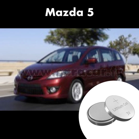 Pile clé Mazda 5 CW (2010/2015). Pile de remplacement pour clé de voiture. Batterie de clé de voiture. 