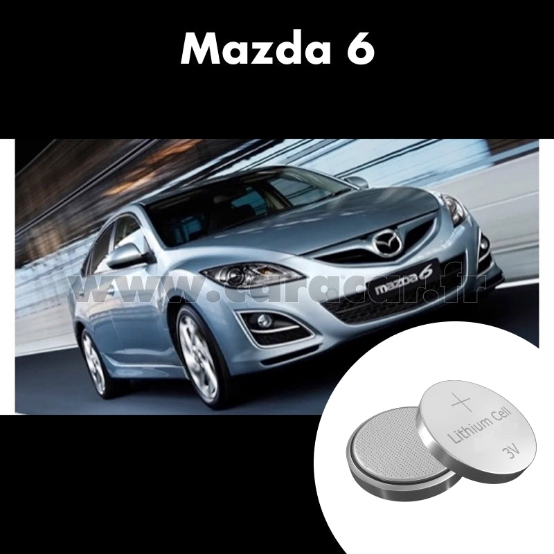 Pile clé Mazda 6 GJ (2012/2015). Pile de remplacement pour clé de voiture. Batterie de clé de voiture. 