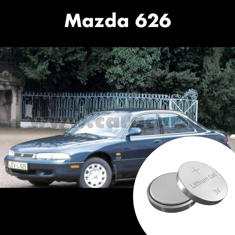 Pile clé Mazda 626 GE [restyling] (1995/1997). Pile de remplacement pour clé de voiture. Batterie de clé de voiture. 