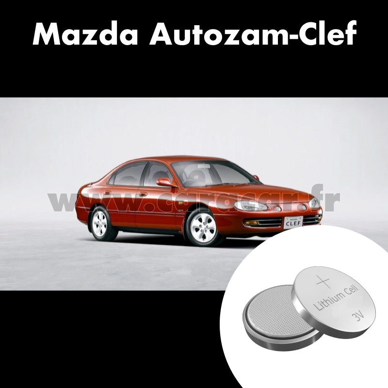 Pile clé Mazda Autozam Clef 1 generation (1992/1994). Pile de remplacement pour clé de voiture. Batterie de clé de voiture. 