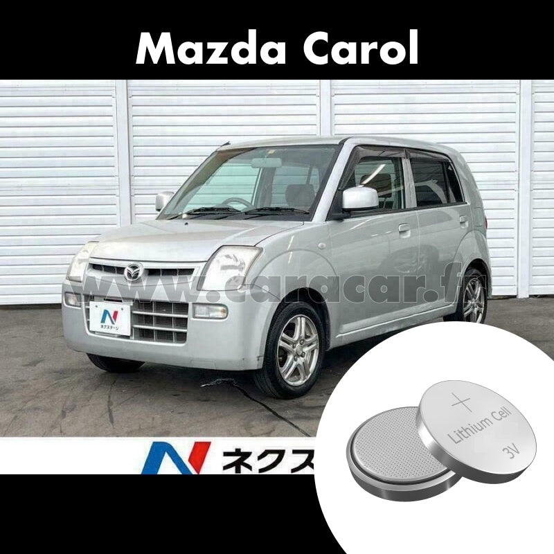 Pile clé Mazda Carol 6 generation (HB25S, HB35S) (2009/2014). Pile de remplacement pour clé de voiture. Batterie de clé de voiture. 