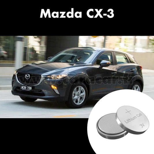 Pile clé Mazda CX-3 1 generation (2015/2018). Pile de remplacement pour clé de voiture. Batterie de clé de voiture. 