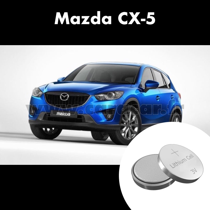 Pile clé Mazda CX-5 1 generation (2011/2015). Pile de remplacement pour clé de voiture. Batterie de clé de voiture. 