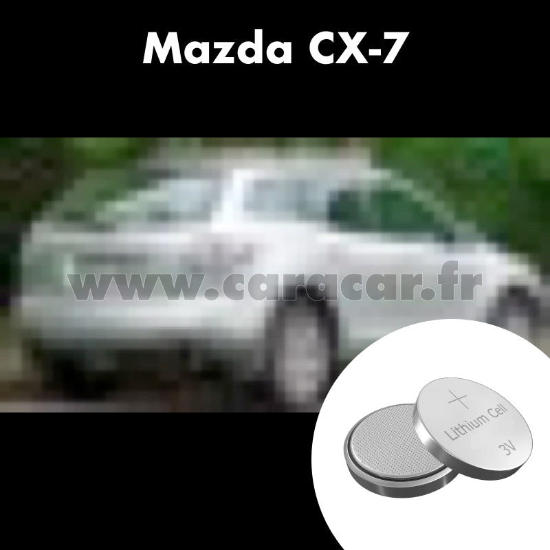 Pile clé Mazda CX-7 1 generation (2006/2009). Pile de remplacement pour clé de voiture. Batterie de clé de voiture. 