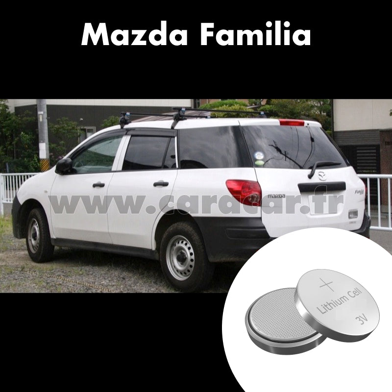 Pile clé Mazda Familia BH [restyling] (1996/1998). Pile de remplacement pour clé de voiture. Batterie de clé de voiture. 