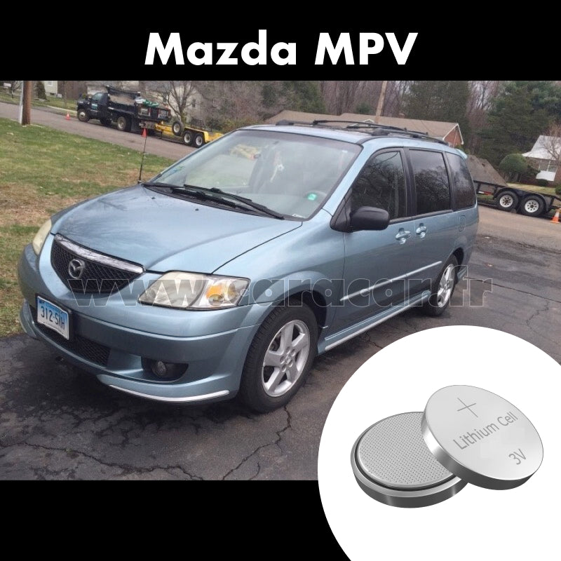 Pile clé Mazda MPV LW [restyling] (2003/2006). Pile de remplacement pour clé de voiture. Batterie de clé de voiture. 