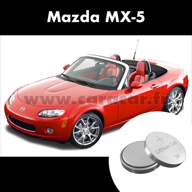 Pile clé Mazda MX-5 NB [restyling] (2001/2005). Pile de remplacement pour clé de voiture. Batterie de clé de voiture. 
