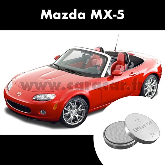 Pile clé Mazda MX-5 NB [restyling] (2001/2005). Pile de remplacement pour clé de voiture. Batterie de clé de voiture. 