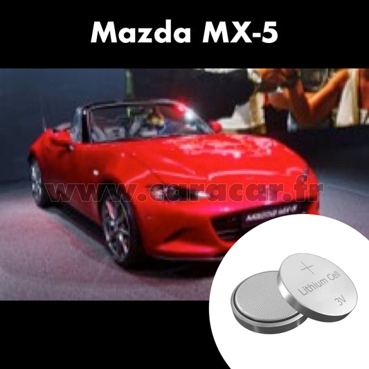 Pile clé Mazda MX-5 NC [2th restyling] (2012/2015). Pile de remplacement pour clé de voiture. Batterie de clé de voiture. 