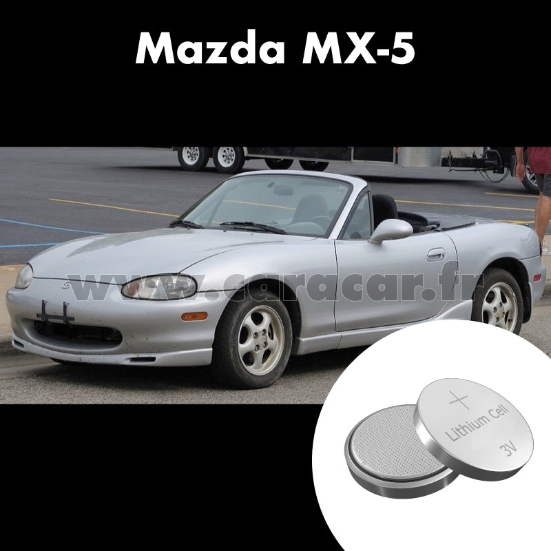 Pile clé Mazda MX-5 NC (2005/2008). Pile de remplacement pour clé de voiture. Batterie de clé de voiture. 