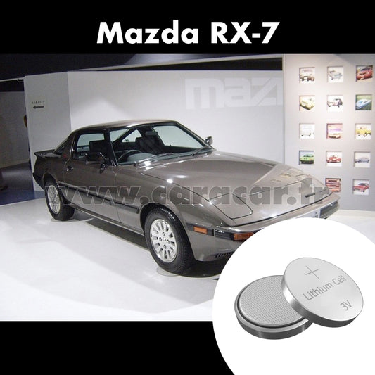 Pile clé Mazda RX-7 FD [restyling] (2000/2002). Pile de remplacement pour clé de voiture. Batterie de clé de voiture. 