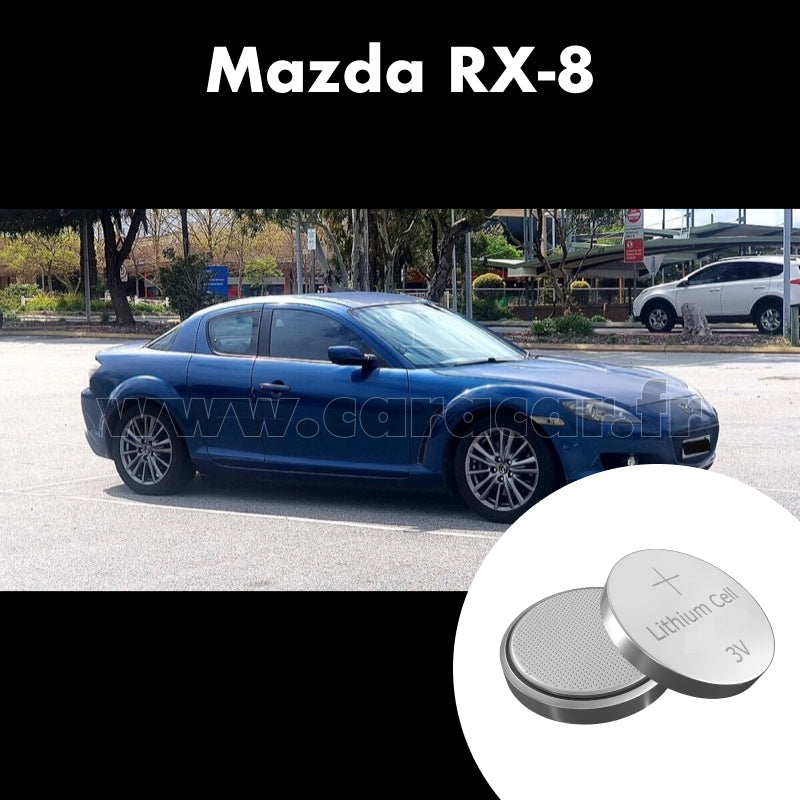 Pile clé Mazda RX-8 1 generation [restyling] (2008/2011). Pile de remplacement pour clé de voiture. Batterie de clé de voiture. 