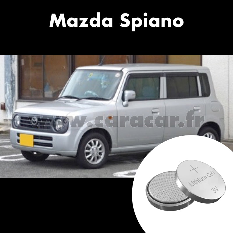 Pile clé Mazda Spiano 1 generation (2002/2008). Pile de remplacement pour clé de voiture. Batterie de clé de voiture. 