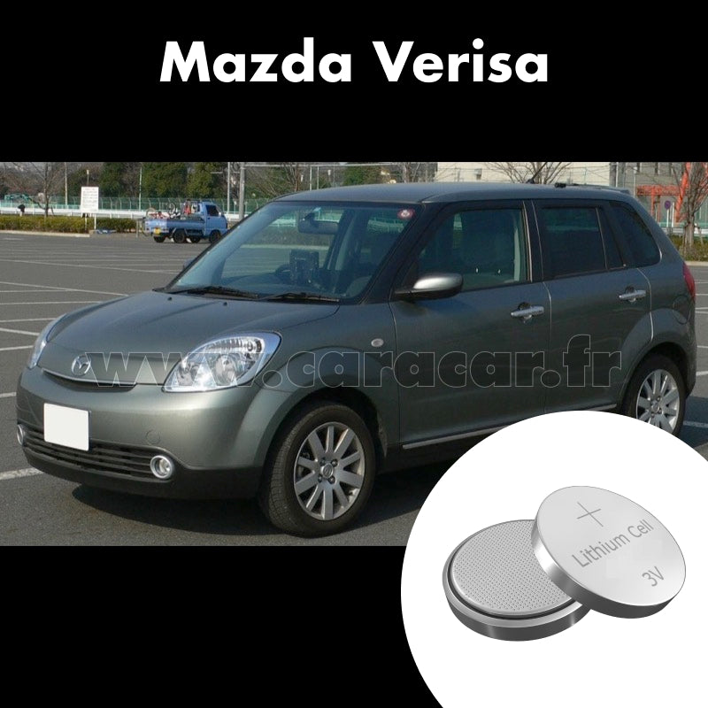 Pile clé Mazda Verisa 1 generation (2004/2015). Pile de remplacement pour clé de voiture. Batterie de clé de voiture. 