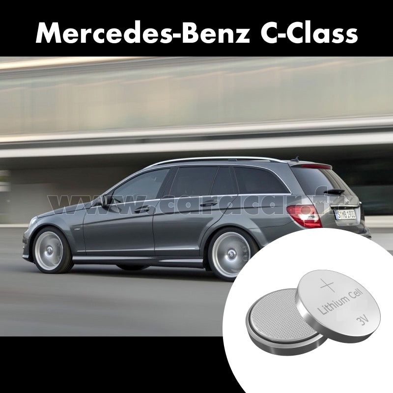 Pile clé Mercedes-Benz C-Class W204/S204 (2007/2012). Pile de remplacement pour clé de voiture. Batterie de clé de voiture. 