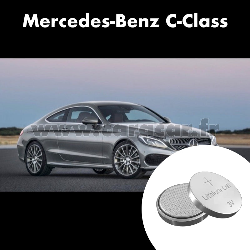 Pile clé Mercedes-Benz C-Class W205/S205/C205 (2014/2018). Pile de remplacement pour clé de voiture. Batterie de clé de voiture. 