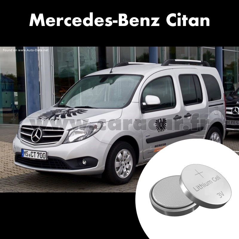 Pile clé Mercedes-Benz Citan 1 generation (W415) (2012/2021). Pile de remplacement pour clé de voiture. Batterie de clé de voiture. 