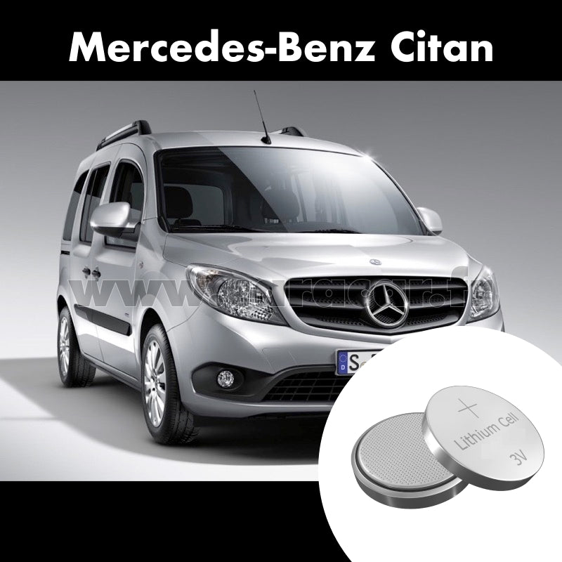 Pile clé Mercedes-Benz Citan 2 generation (2021/2023). Pile de remplacement pour clé de voiture. Batterie de clé de voiture. 