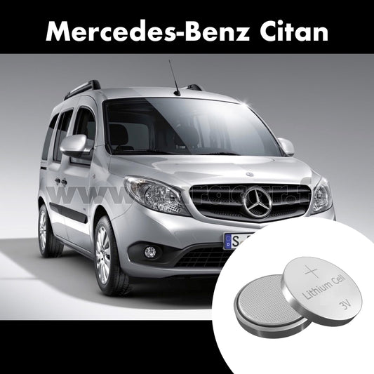Pile clé Mercedes-Benz Citan 2 generation (2021/2023). Pile de remplacement pour clé de voiture. Batterie de clé de voiture. 