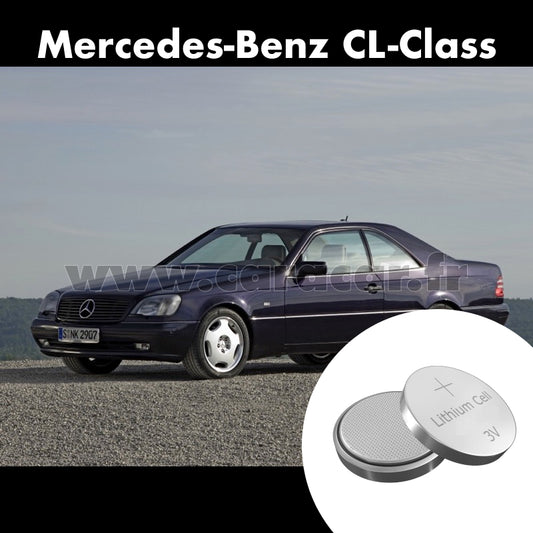 Pile clé Mercedes-Benz CL-Class C140 (1996/1998). Pile de remplacement pour clé de voiture. Batterie de clé de voiture. 