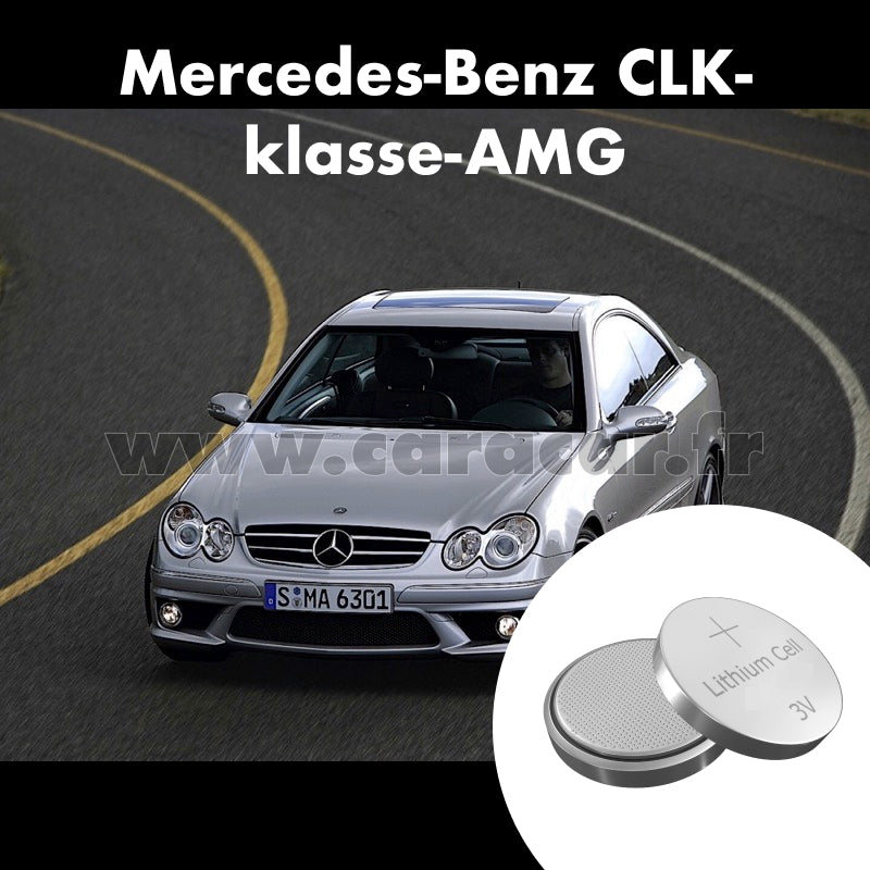 Pile clé Mercedes-Benz CLK-klasse AMG C209 [restyling] (2006/2009). Pile de remplacement pour clé de voiture. Batterie de clé de voiture. 