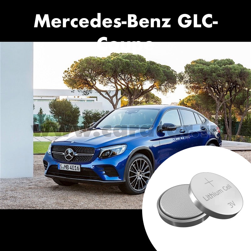 Pile clé Mercedes-Benz GLC Coupe C253 (2016/null). Pile de remplacement pour clé de voiture. Batterie de clé de voiture. 