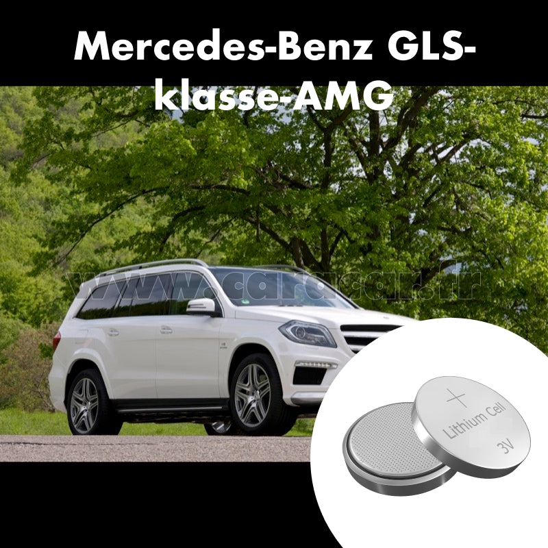 Pile clé Mercedes-Benz GLS-klasse AMG X166 (2015/null). Pile de remplacement pour clé de voiture. Batterie de clé de voiture. 