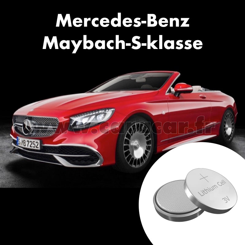 Pile clé Mercedes-Benz Maybach S-klasse 2 generation (Z223) (2021/2023). Pile de remplacement pour clé de voiture. Batterie de clé de voiture. 