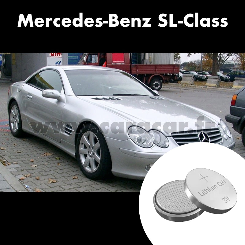 Pile clé Mercedes-Benz SL-Class R230 (2001/2006). Pile de remplacement pour clé de voiture. Batterie de clé de voiture. 