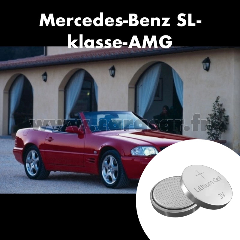 Pile clé Mercedes-Benz SL-klasse AMG R129 [restyling] (1998/2001). Pile de remplacement pour clé de voiture. Batterie de clé de voiture. 