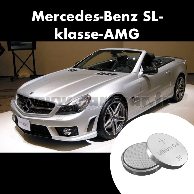 Pile clé Mercedes-Benz SL-klasse AMG R230 [restyling] (2008/2011). Pile de remplacement pour clé de voiture. Batterie de clé de voiture. 