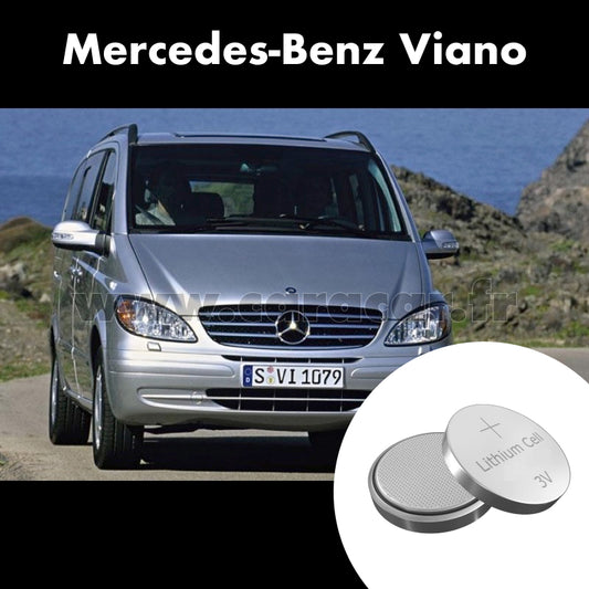 Pile clé Mercedes-Benz Viano W639 (2003/2010). Pile de remplacement pour clé de voiture. Batterie de clé de voiture. 