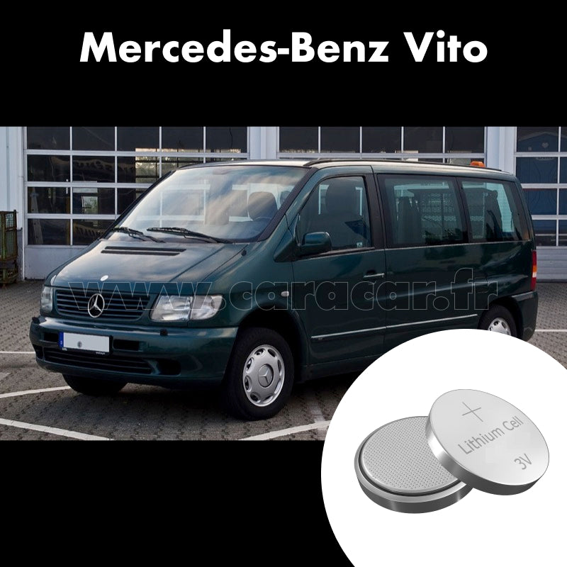 Pile clé Mercedes-Benz Vito W638 (1996/2003). Pile de remplacement pour clé de voiture. Batterie de clé de voiture. 