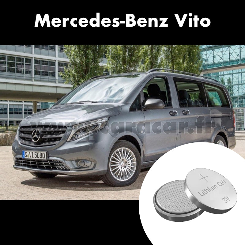 Pile clé Mercedes-Benz Vito W639 [restyling] (2010/2015). Pile de remplacement pour clé de voiture. Batterie de clé de voiture. 