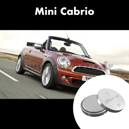 Pile clé Mini Cabrio R57 [restyling] (2010/2015). Pile de remplacement pour clé de voiture. Batterie de clé de voiture. 