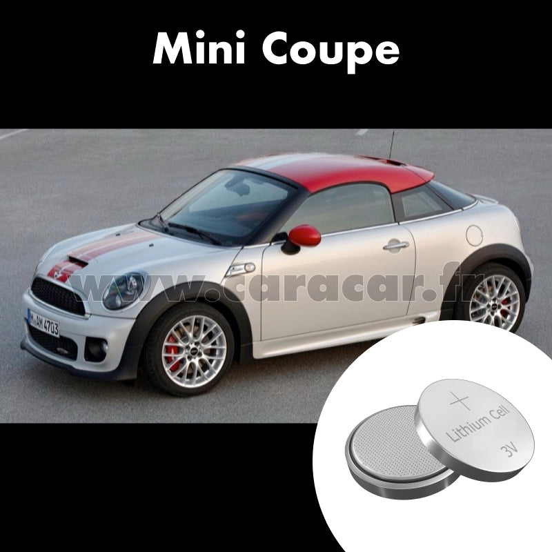Pile clé Mini Coupe 1 generation (2011/2015). Pile de remplacement pour clé de voiture. Batterie de clé de voiture. 