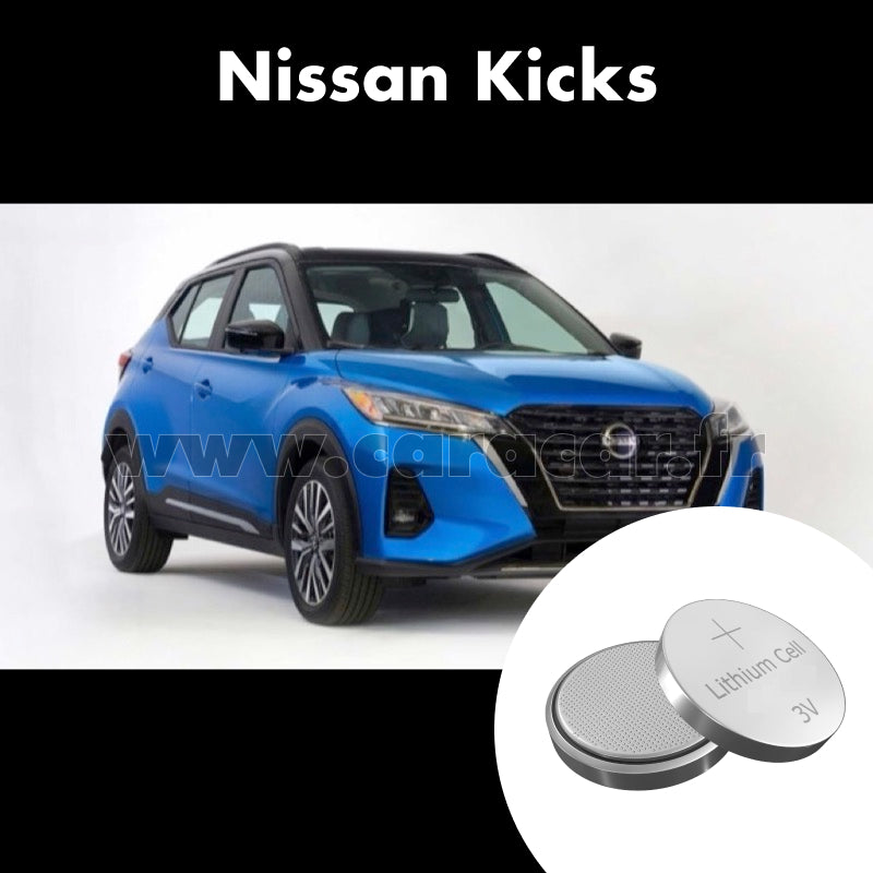 Pile clé Nissan Kicks 1 generation [restyling] (2020/2023). Pile de remplacement pour clé de voiture. Batterie de clé de voiture. 