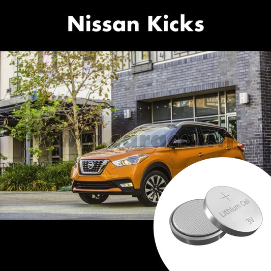 Pile clé Nissan Kicks P15 (2016/2020). Pile de remplacement pour clé de voiture. Batterie de clé de voiture. 