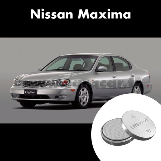 Pile clé Nissan Maxima A33 (2000/2005). Pile de remplacement pour clé de voiture. Batterie de clé de voiture. 