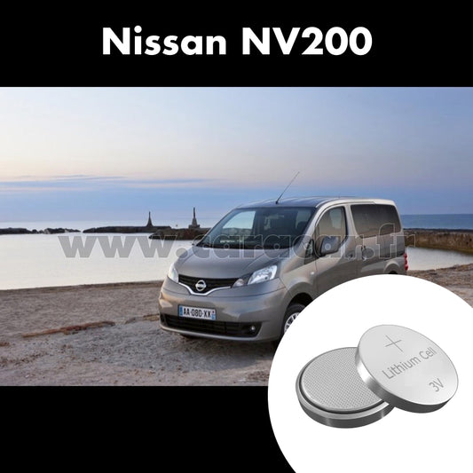 Pile clé Nissan NV200 1 generation (2009/2023). Pile de remplacement pour clé de voiture. Batterie de clé de voiture. 